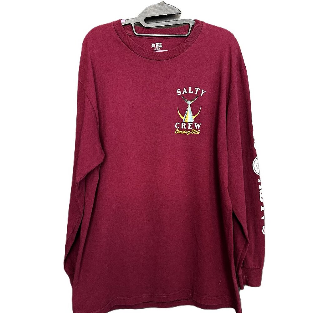 Men's Salty Crew Chasing Tail Long Sleeve T-Shirt Size Large